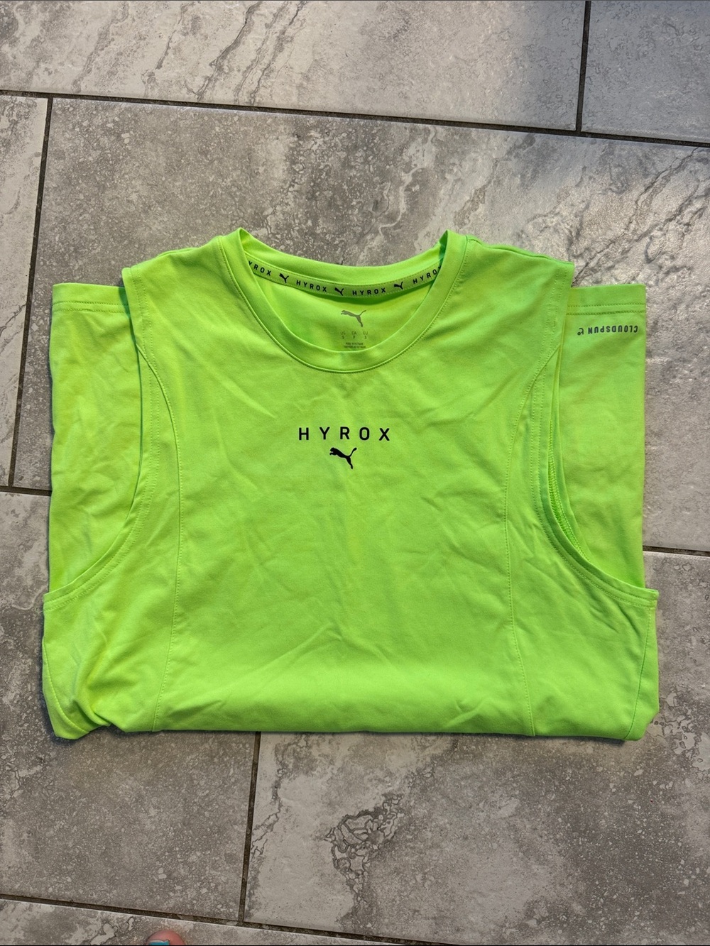 HYROX x Puma Neon Green Muscle Tank